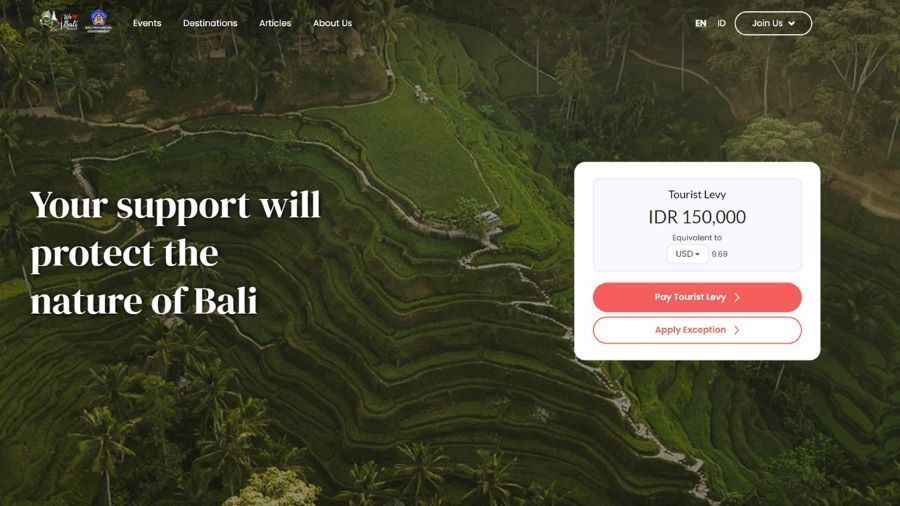 Bali's IDR150,000 tourism levy